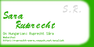 sara ruprecht business card